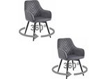 Sedia NANA360 - Velluto Grigio Scuro / Gambe Nere X 2