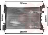 Van Wezel 37002408 - Oe 1300279 Radiatore, Raffreddamento Motore Per Corsa D (S07)