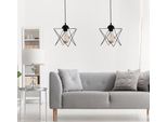 Opviq, 205- 205FLH, Nero, Lampadario, Lampadario A Prisma In Metallo