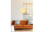 Opviq, 190- 190FLH, Giallo,,Bianco, Lampadario, Lampadario In Juta Fatto A Mano