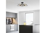 Opviq, Circle - 1346, Lampadario, Nero, Ferro, 73 X 73 X 22 Cm