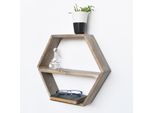 Skye Decor, Aa026, Mensola A Muro, Noce, 100 % Legno Inossidabile, 42 X 9 X 37 Cm