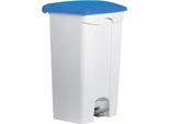 Bidone A Pedale Helit, 90 Litri, Bianco/Blu