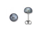 Orecchini Con Perle D'acqua Dolce Di Coltura 925/- Argento Rodiato