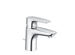 Kludi Pure&Solid Mitigeur Monocommandé Pour Lavabo, Hauteur De Bec 75Mm, Garniture D'éCoulement, 3.8 L/Min, Chrome, 343820575WR5, 343820575WR5