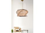 Opviq, Carre, Lampadario, Corpo In Legno, Beige, 36 X 36 X 65 Cm