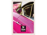 Vianmo Insegna In Legno 30X20 Cm Amerika Oldtimer Rosa Silber