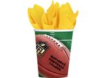 Amscan - Bicchiere Party "Nfl Drive"", Carta 8-Pack SG25172 (Taglia Unica) (Marrone/Verde)"