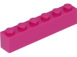Lego® 1 Pezzo 3009 Mattoncini 1X6 Parte Mattoncini Base 1 Magenta