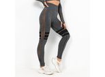 Leggings Sportivi A Vita Alta Senza Cuciture Da Donna - Nero S