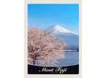Vianmo Insegna In Legno 40X30 Cm Mont Fuji Japan Asien Gebirge Baum