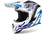 Casco Motocross Airoh Aviator Ace 2 Ground, Bianco/Blu, Xs (53/54)