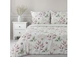 Eurofirany Biancheria Da Letto In Cotone 220X200 Sonia 36 Bianco Verde Foglie