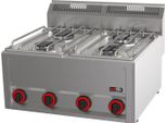 Piano Cottura A Gas Kbs Con 4 Bruciatori Apparecchio Da Tavolo 660 X600 X290 Mm 2X 3,0 E 2X 3,6 Kw