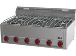 Piano Di Cottura A Gas Kbs Con 6 Bruciatori Unità Da Tavolo 990 X600 X290 Mm 3X 3,0 E 3X 3,6 Kw
