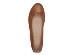 Tamaris Ballerina Da Donna In Pelle Con Fiocco Classico Touchit 1-22116-41, Misura:38 Eu, Colore:Marrone
