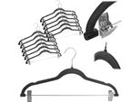 Appendiabiti Kadax, Floccato, 12 Pezzi, Con Ganci In Acciaio Inox, Per Guardaroba, Camicie, Abiti, Pantaloni, Gonne, Appendiabiti Con Superficie Antiscivolo