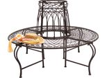 Dandibo Panchina Rotonda In Metallo Resistente Alle Intemperie Marrone Ø 130 Cm Panchina Per Alberi 96003 Panchina Da Giardino Panchina Da Parco Panchina In Ferro