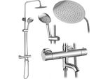 Set Doccia E Vasca Rea Lungo Diamond Chrome Termostat