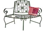 Dandibo Panchina Semicircolare In Metallo Resistente Alle Intemperie Verde 130 Cm Panchina Per Albero 96009 Panchina Da Giardino Panchina Per Parco Panchina In Ferro