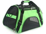 Trasportino Per Animali, Design Leggero E Traspirante, Verde, L 52X27X35Cm