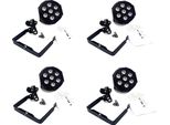 Luce Wash A Led, Rgbwauv, Controllo Dmx, 7X12W 4 Pezzi, Spina Ue