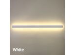 Applique, Design Moderno, Illuminazione A Risparmio Energetico, Bianco, 100 Cm, Luce Calda