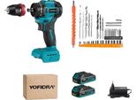 Avvitatore E Trapano A Batteria, Motore Brushless, Elettroutensile Multifunzione, 2 Batterie Tipo B