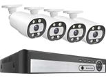 Sistema Di Telecamere Di Sicurezza, 8 Canali, Rilevamento Umano Ai, 8CH Nvr 4PCS Cam 5MP, 1T Hdd Integrato
