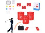 Set Di Gioco Da Golf Portatile A 3 Buche In Un Secchio Per Uso Esterno
