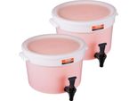 Distributore Di Bevande, Distributore Di Bevande Da 11 L Per Feste, Distributore Di Succhi Di Frutta In Plastica Con Rubinetto E Coperchio, Distributore Di Tè Freddo E Limonata, Per Ristoranti, Hotel, Feste, Confezione Da 2 Pezzi