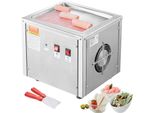 Maschine für frittierte Eisrollen, 28 x 24 x 2 cm Pfanne zum Frittieren von Eis, Eismaschine mit Kompressor und 2 Schabern, zur Herstellung von Eis, Gefrorenem Joghurt und Eisrollen