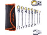 Set Di Chiavi A Cricchetto Set Di Chiavi A Cricchetto 8 Pezzi Metrico 8-17 Mm Flexhead