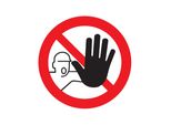 Safetymarking Verbotsschild Folie D100 Mm Zutritt FüR Unbefugte Verboten ; Wolk (21.0832)