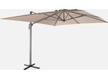 3X4M Ombrellone Rettangolare Decentrato, Beige