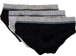 Confezione 3 Slip Mutanda Uomo Tripack Bikkembergs Articolo B41318L0H, 1130 Bianco / Nero / Blu - White / Black / Blue, L, Cotone 94%,Spandex 6%