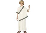 Tunica Romana Per Piccoli Eroi Carnevaleschi Vestito Storico Costume Antico Tunica Carnevale Tempio Greco Celebrazione Stile Antico Bambini, Taglia: 140/146 Colore: Beige
