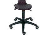 Sgabello Girevole Ruote Schiumapoliuretanonera Regolazione Altezza Sedile 450-640 Mm