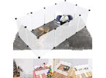 Fiqops Gabbia Per Piccoli Animali Recinto All'aperto Fai Da Te Criceto Roditore Piccoli Animali Cucciolo Correre Playpen Bianco