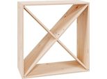 Portabottiglie 62X25X62 Cm In Legno Di Pino Massiccio