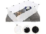 Fiqops Gabbia Per Piccoli Animali Recinto All'aperto Recinto Interno Fai Da Te Box Conigliera Playpen Cucciolo Run