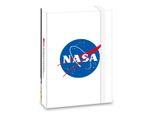 Ars Una Scatola Porta Quaderni A5, Cartella Porta Quaderni A5 Per Cartelle, Con Elastico E Alette Interne, Nasa Con Logo, Bianco