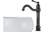 Rubinetto Per Lavabo, Ottone Antico, Maniglia Monocomando, Bronzo Nero