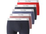 Boxer Uomo Ck Calvin Klein Confezione 5 Pezzi Elastico A Vista Cotone Elasticizzato Articolo NB3774A, Mvo Bl Ind, Shrl, Pom Rd, Cap Rs, Spksy, Size L / In 36-38 / Cm.91-97, Cotone 95%,Spandex 5%