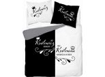 Detexpol Biancheria Da Letto In Cotone 160X200 Bianco Nero My Prince My Princess 5288 A Holland 52
