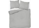Deco4Home Biancheria Da Letto In Raso | 160X200 Cm | Cotone | Grigio Chiaro