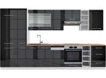 Vicco Cucina Componibile Fame-Line, 355 Cm , Pt Rovere, Antracite Lucido/Bianco/Bianco