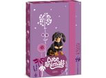Ars Una Scatola Per Quaderni A5, Cartella Per Quaderni A5 Per Zaini, Con Elastico E Alette Interne, Animali Carini - Cucciolo, Viola-Rosa, Per Ragazze