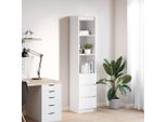 Vidaxl Credenza Bianca 37,5X35X180 Cm Materiale A Base Di Legno
