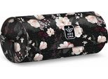 Ars Una Astuccio Per Matite Scuola Flowery Black Rolling, Nero-Rosa, Per Ragazze
